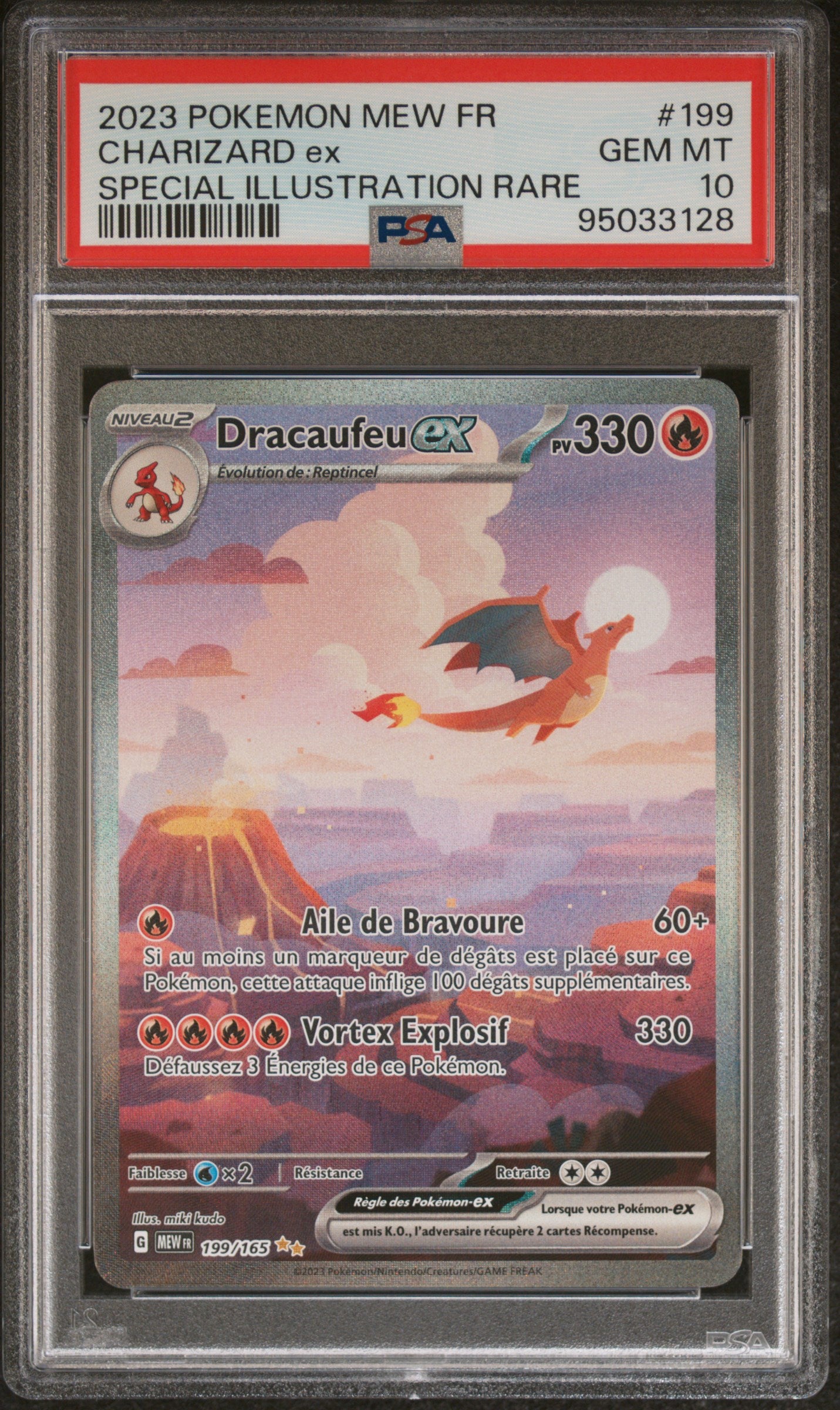 Carte Pokémon Dracaufeu 199/165 - 151 - PSA10 - FR